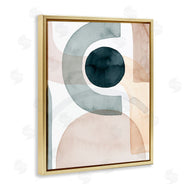 Grace Popp | Round Shape Fragments Abstract Blue Brown Arches