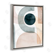Grace Popp | Round Shape Fragments Abstract Blue Brown Arches
