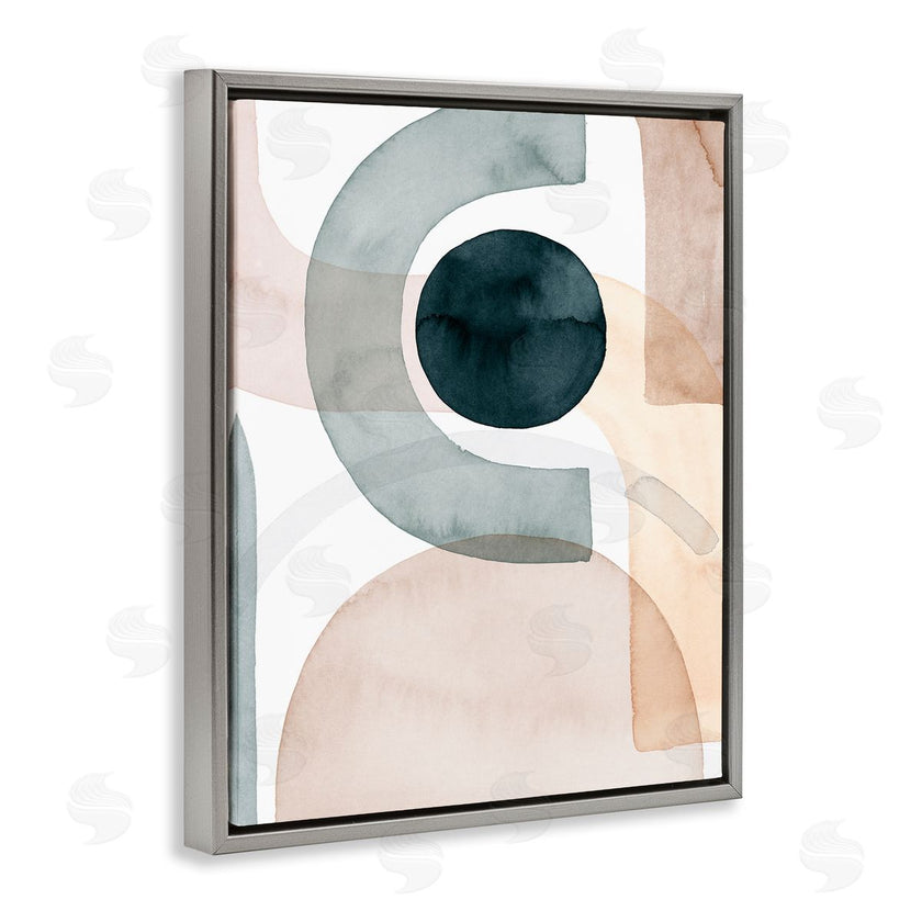 Grace Popp | Round Shape Fragments Abstract Blue Brown Arches