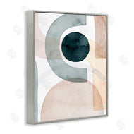 Grace Popp | Round Shape Fragments Abstract Blue Brown Arches