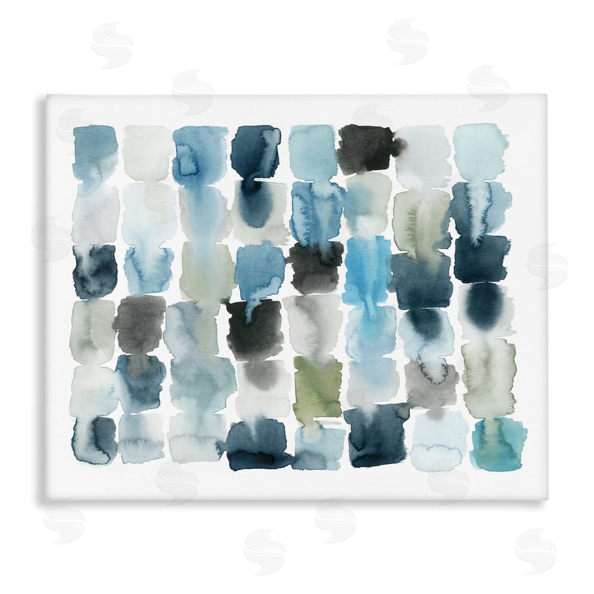 Ocean Inspired Abstract Tiles Canvas Wall Art, Home Decor by Grace Popp