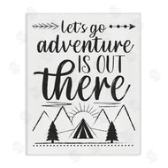AE Design | Adventure's Out There Phrase Camping Tent Mountain Range