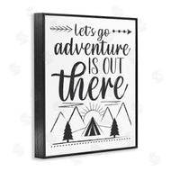 AE Design | Adventure's Out There Phrase Camping Tent Mountain Range
