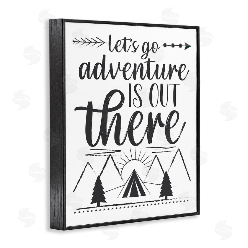 AE Design | Adventure's Out There Phrase Camping Tent Mountain Range