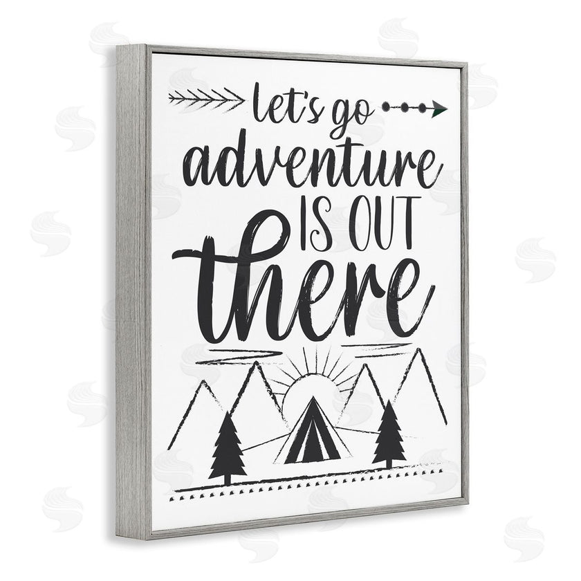 AE Design | Adventure's Out There Phrase Camping Tent Mountain Range