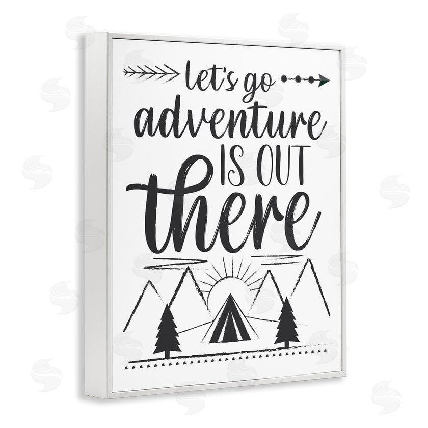AE Design | Adventure's Out There Phrase Camping Tent Mountain Range
