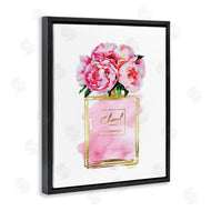 Amanda Greenwood | Pink Peonies in Pink Fashion Fragrance Bottle