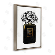 Amanda Greenwood | Spray Paint Flowers in Black Fashion Fragrance Bottle