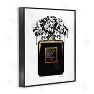 Amanda Greenwood | Spray Paint Flowers in Black Fashion Fragrance Bottle