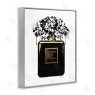 Amanda Greenwood | Spray Paint Flowers in Black Fashion Fragrance Bottle