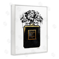 Amanda Greenwood | Spray Paint Flowers in Black Fashion Fragrance Bottle