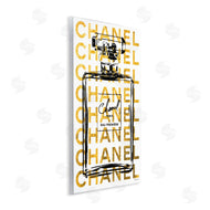 Amanda Greenwood | Bold Fragrance Bottle Outline over Text Pattern