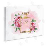 Amanda Greenwood | Cute Pink Florals Splash Paint Fashion Bottle