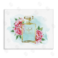 Amanda Greenwood | Pink Florals and Blue Splash Fashion Fragrance