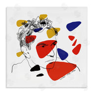 Nancy Ferrara | Calder Artist Abstract Portrait Primary Pop Shapes