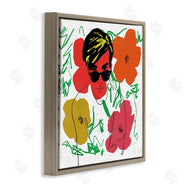 Nancy Ferrara | Andy In Glasses Expressive Artist Abstract Flowers