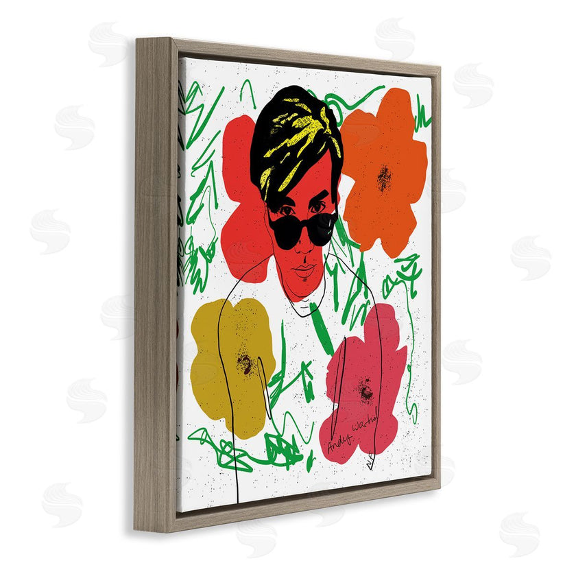 Nancy Ferrara | Andy In Glasses Expressive Artist Abstract Flowers