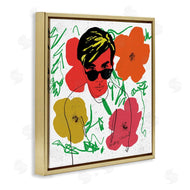 Nancy Ferrara | Andy In Glasses Expressive Artist Abstract Flowers