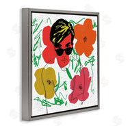 Nancy Ferrara | Andy In Glasses Expressive Artist Abstract Flowers