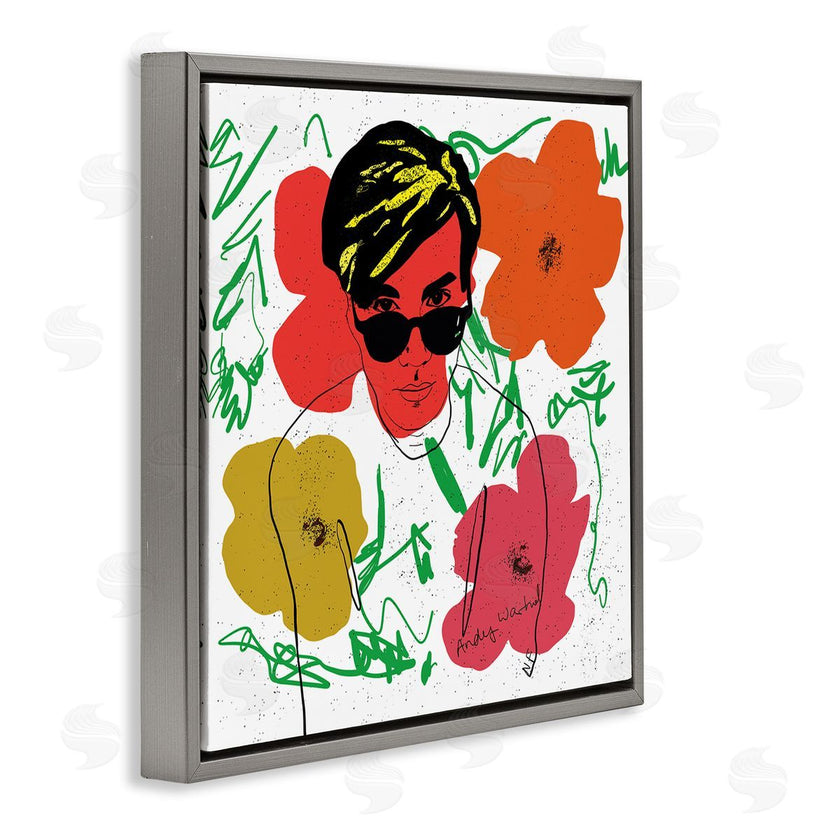 Nancy Ferrara | Andy In Glasses Expressive Artist Abstract Flowers