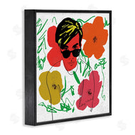 Nancy Ferrara | Andy In Glasses Expressive Artist Abstract Flowers