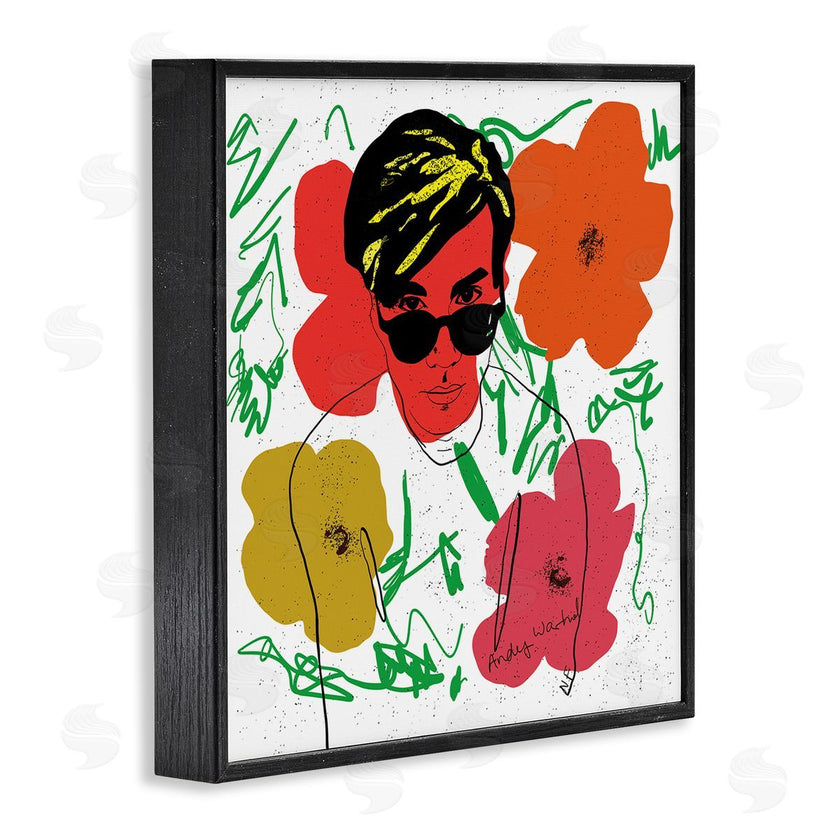 Nancy Ferrara | Andy In Glasses Expressive Artist Abstract Flowers