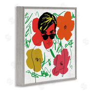Nancy Ferrara | Andy In Glasses Expressive Artist Abstract Flowers
