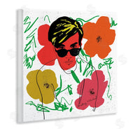 Nancy Ferrara | Andy In Glasses Expressive Artist Abstract Flowers