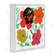 Nancy Ferrara | Andy In Glasses Expressive Artist Abstract Flowers