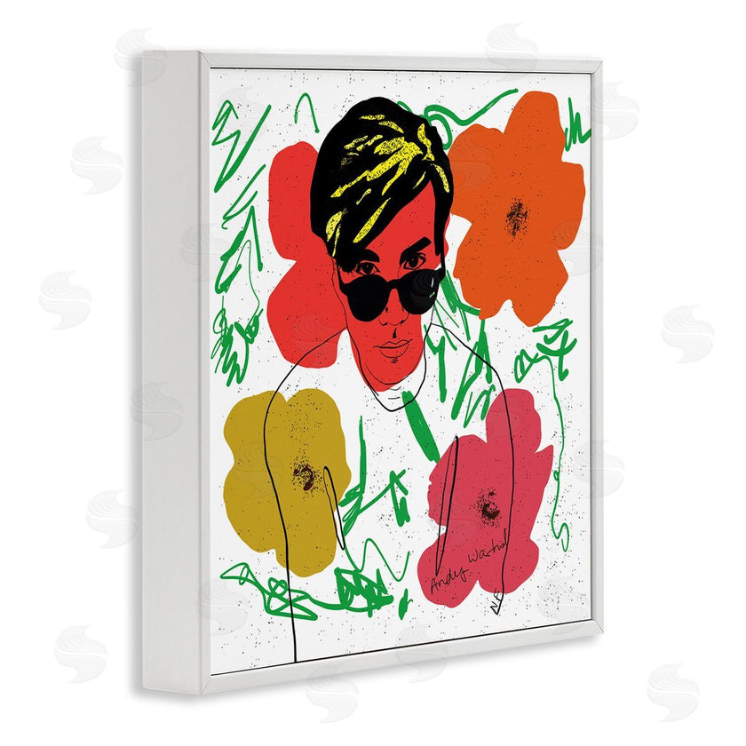 Nancy Ferrara | Andy In Glasses Expressive Artist Abstract Flowers