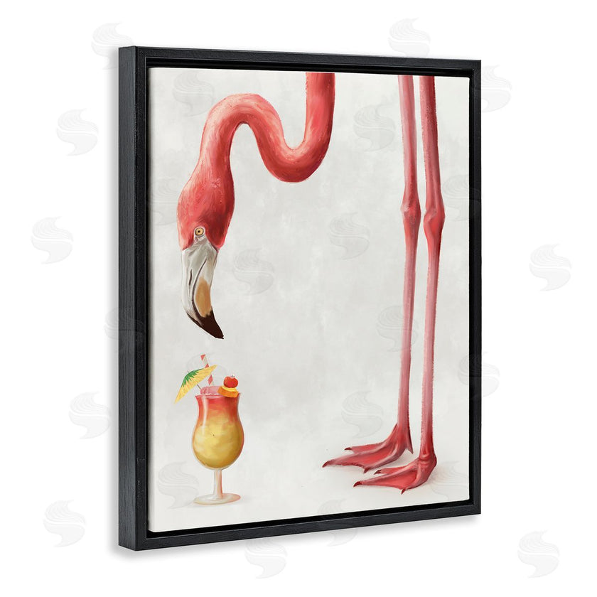 Ziwei Li | Thirsty Pink Flamingo Mai Tai Tropical Cocktail