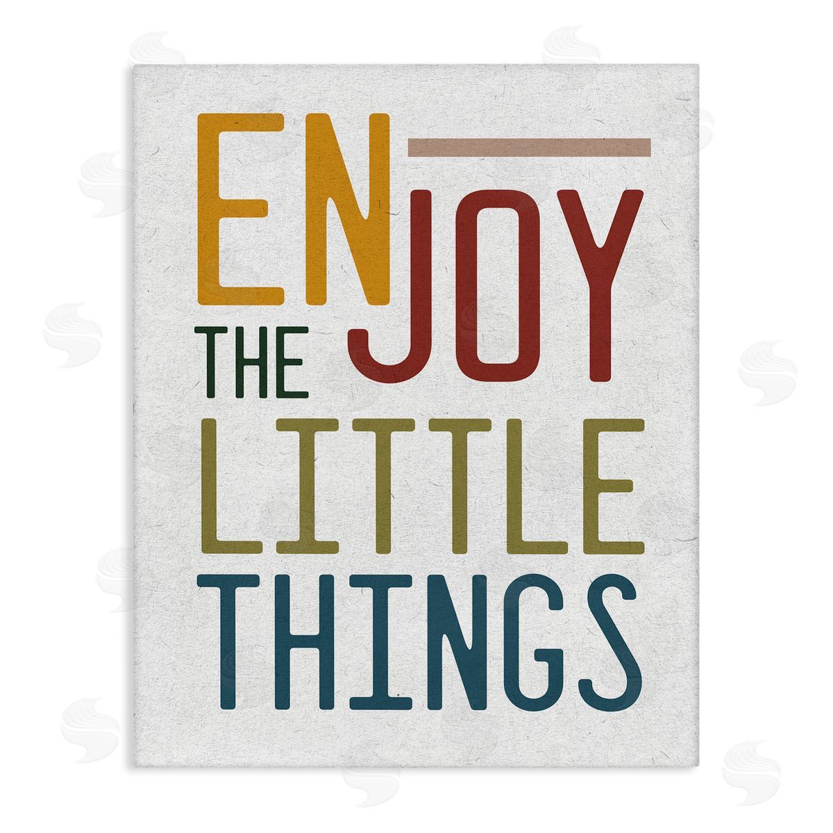 Stupell Studio Enjoy The Little Things Quote Blue Red Typography Canvas Wall Art