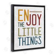Stupell Studio | Enjoy The Little Things Quote Blue Red Typography