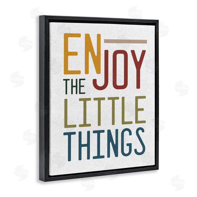 Stupell Studio | Enjoy The Little Things Quote Blue Red Typography
