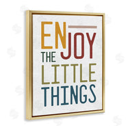 Stupell Studio | Enjoy The Little Things Quote Blue Red Typography