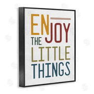Stupell Studio | Enjoy The Little Things Quote Blue Red Typography