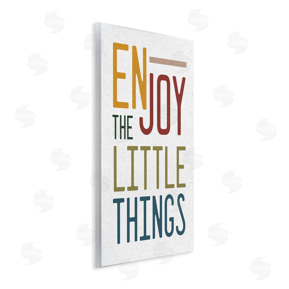 Stupell Studio Enjoy The Little Things Quote Blue Red Typography Wall Plaque Art