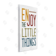 Stupell Studio | Enjoy The Little Things Quote Blue Red Typography