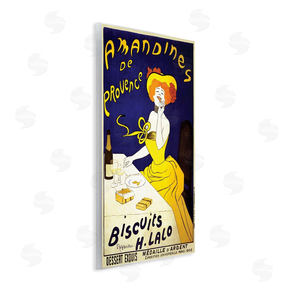 Leonetto Cappiello Vintage Parisian Amandine's Biscuits European Advertisement  Wall Plaque Art