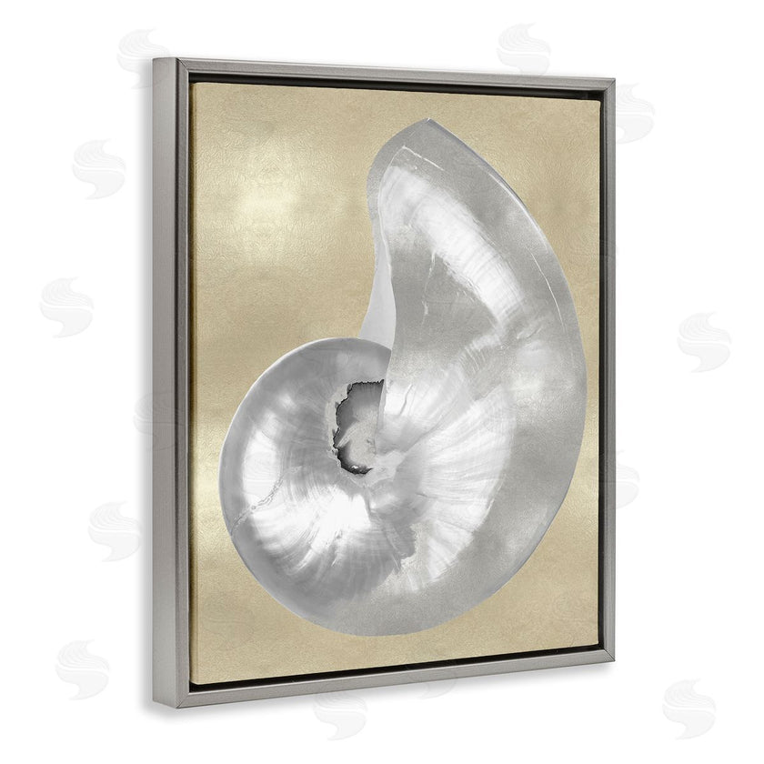 Caroline Kelly | Glam Nautilus Shell Soft Grey Neutral over Beige