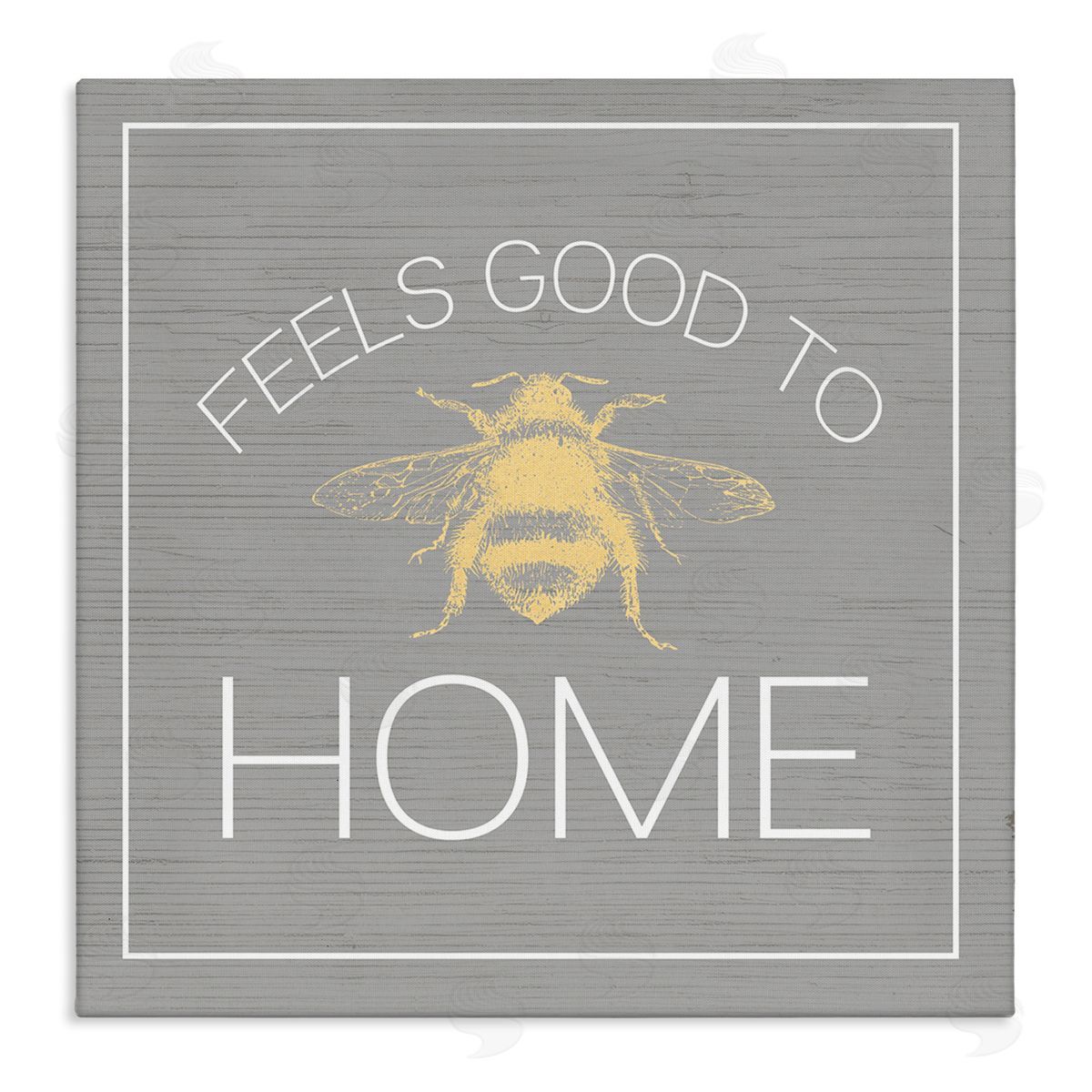 Stupell Studio Good To Bee Home Phrase Cute Insect Pun Canvas Wall Art