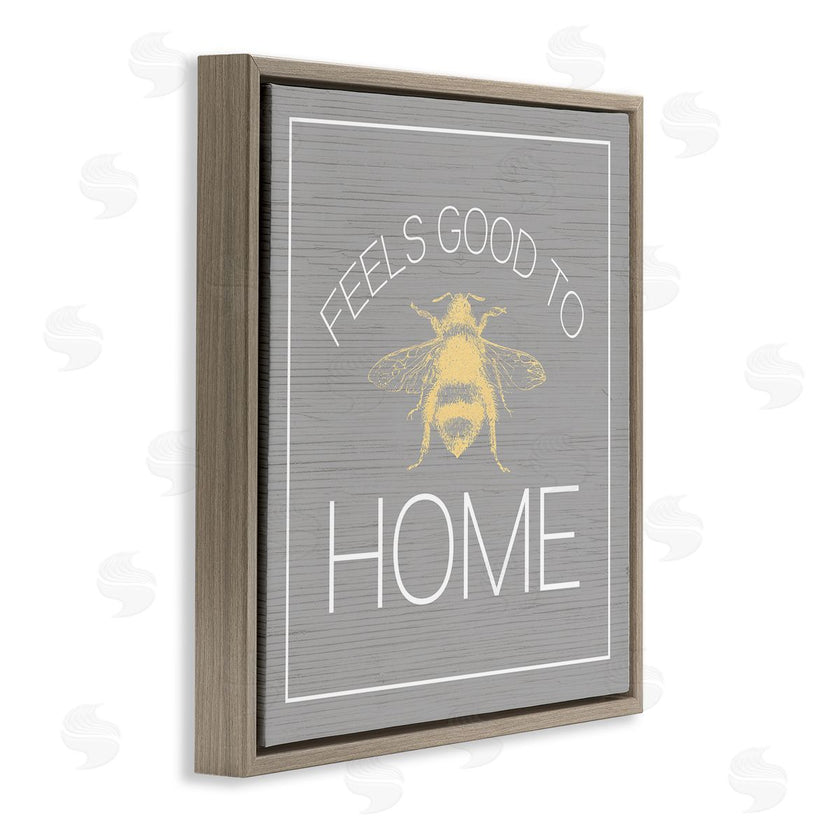 Stupell Studio | Good To Bee Home Phrase Cute Insect Pun