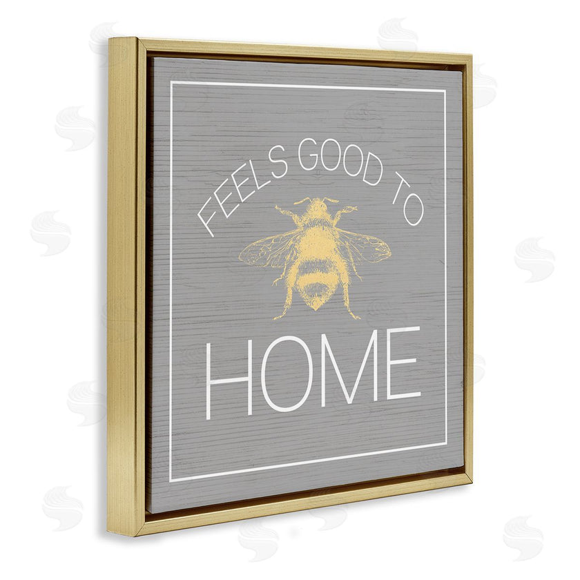 Stupell Studio | Good To Bee Home Phrase Cute Insect Pun