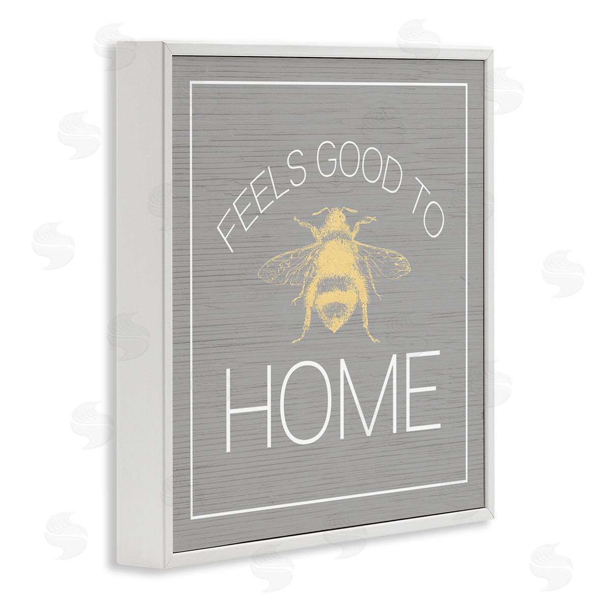 Stupell Studio Good To Bee Home Phrase Cute Insect Pun White Framed Giclee Wall Art
