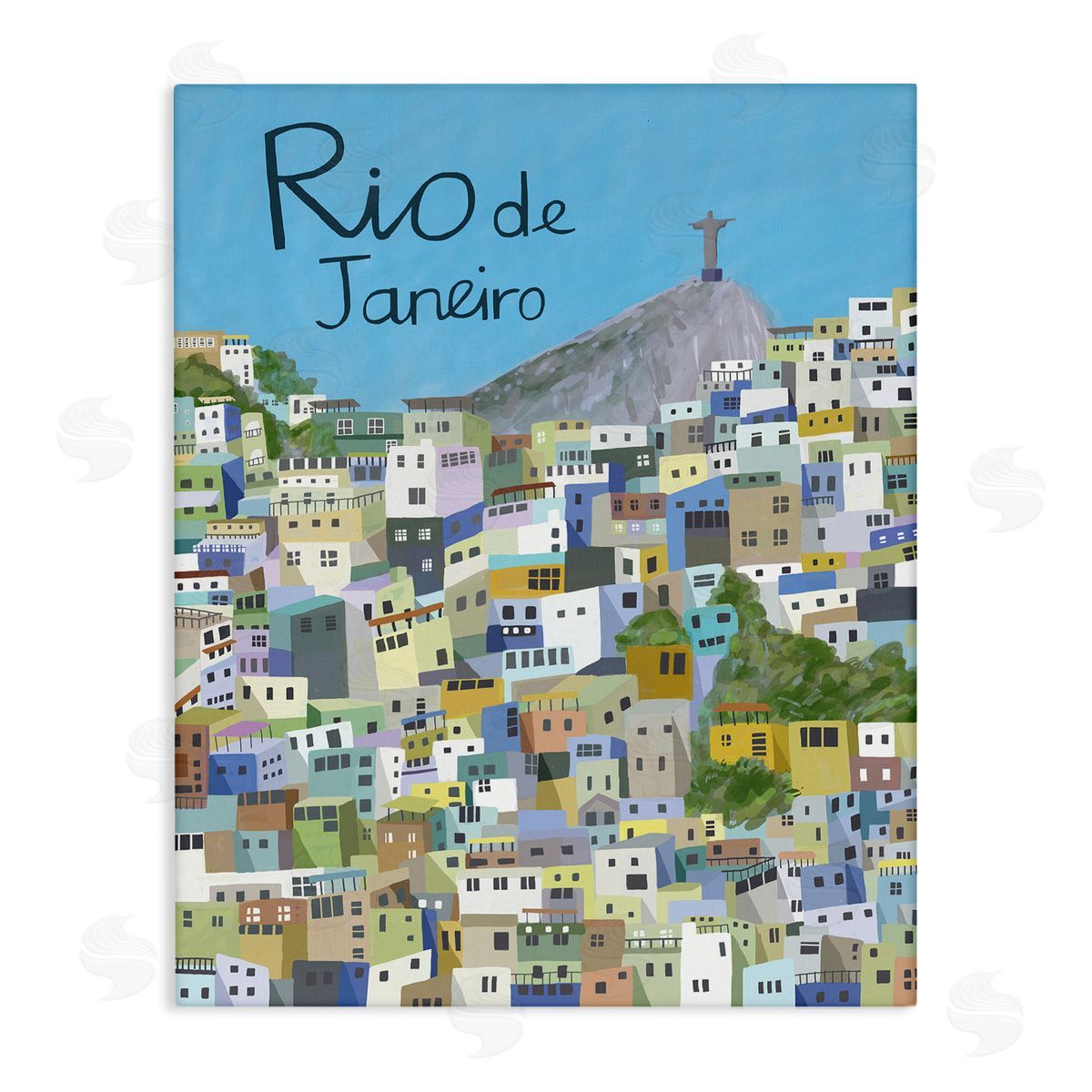 Carla Daly Cliffside Rio de Janeiro Cityscape Brazilian Landmark Canvas Wall Art