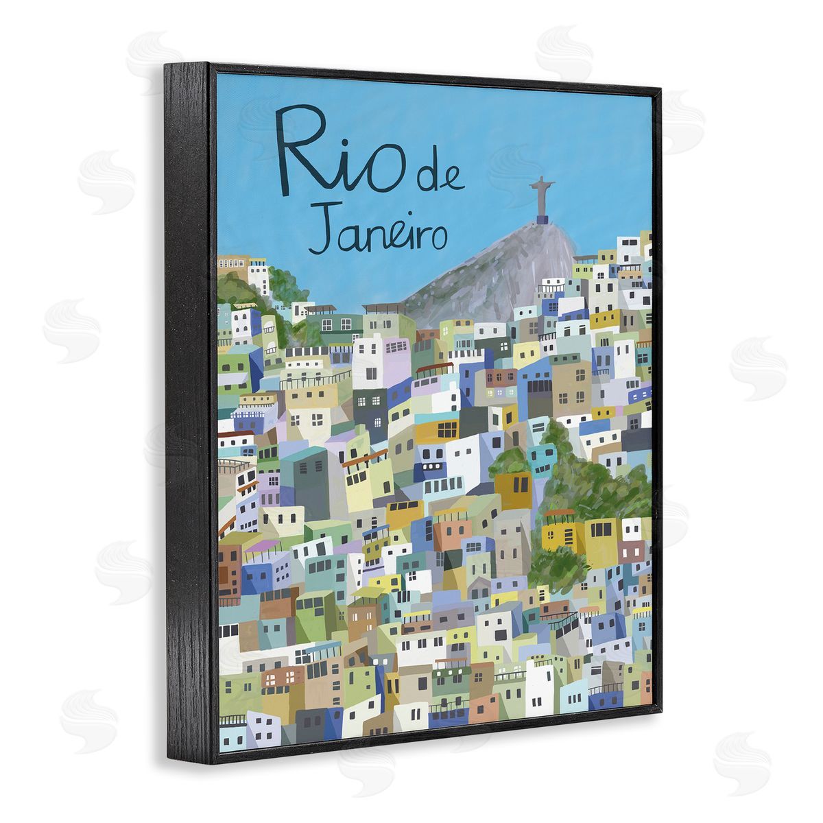 Carla Daly Cliffside Rio de Janeiro Cityscape Brazilian Landmark Black Framed Giclee Wall Art