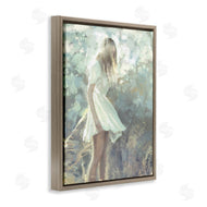 Ziwei Li | Girl Wandering in Forest Grass Soft Muted Green