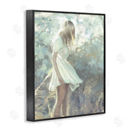 Ziwei Li | Girl Wandering in Forest Grass Soft Muted Green