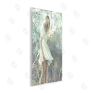 Ziwei Li | Girl Wandering in Forest Grass Soft Muted Green