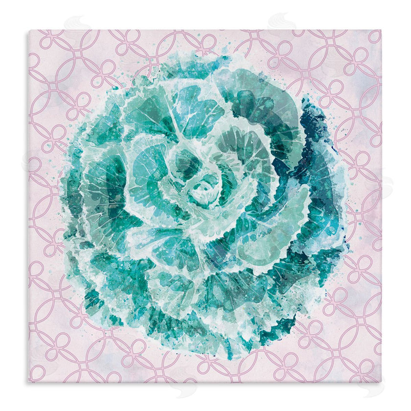 Ziwei Li | Abstract Green Floral Pop Intricate Pink Pattern